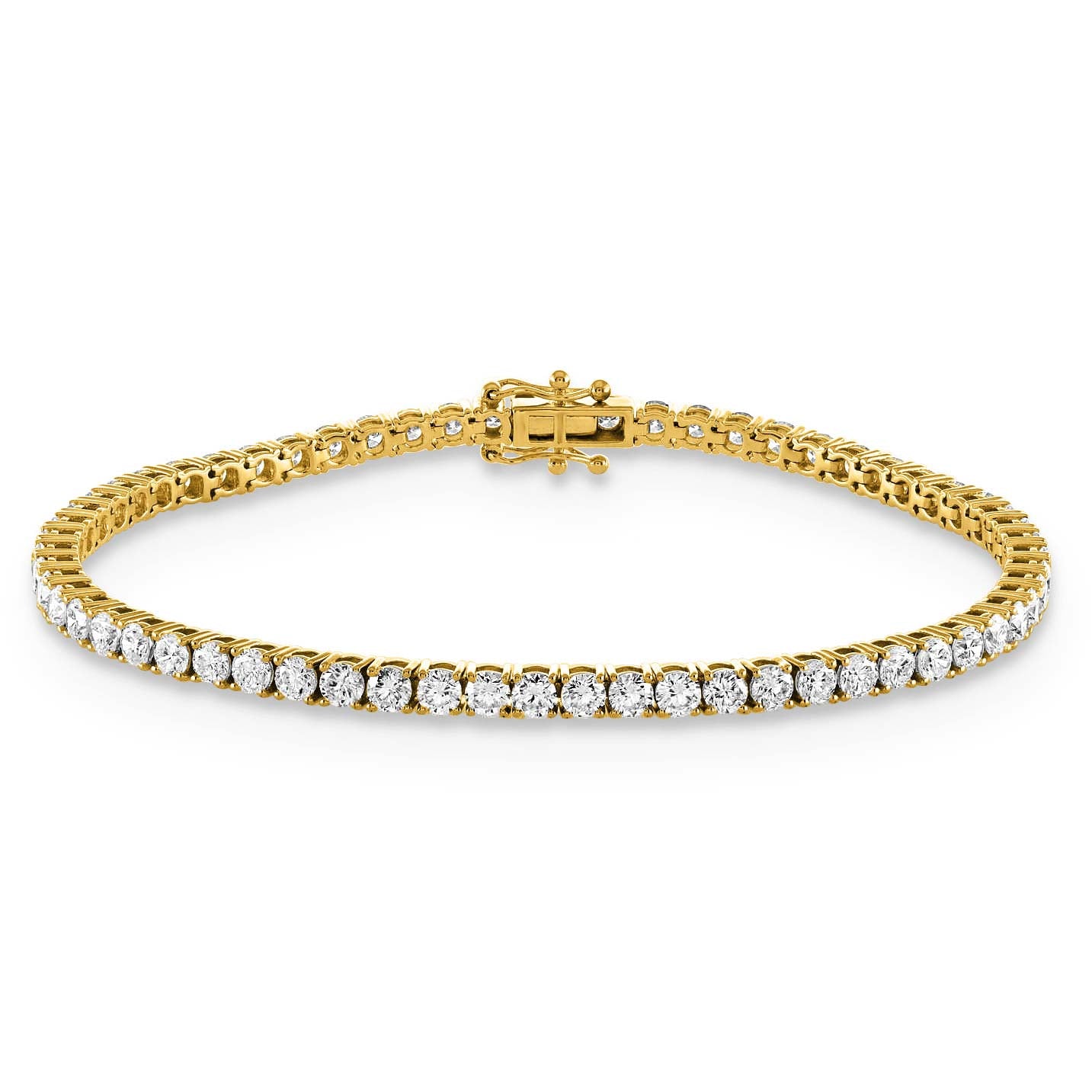 RIVIERE Armband mit Labordiamant und 1 Karat in Gelbgold 585