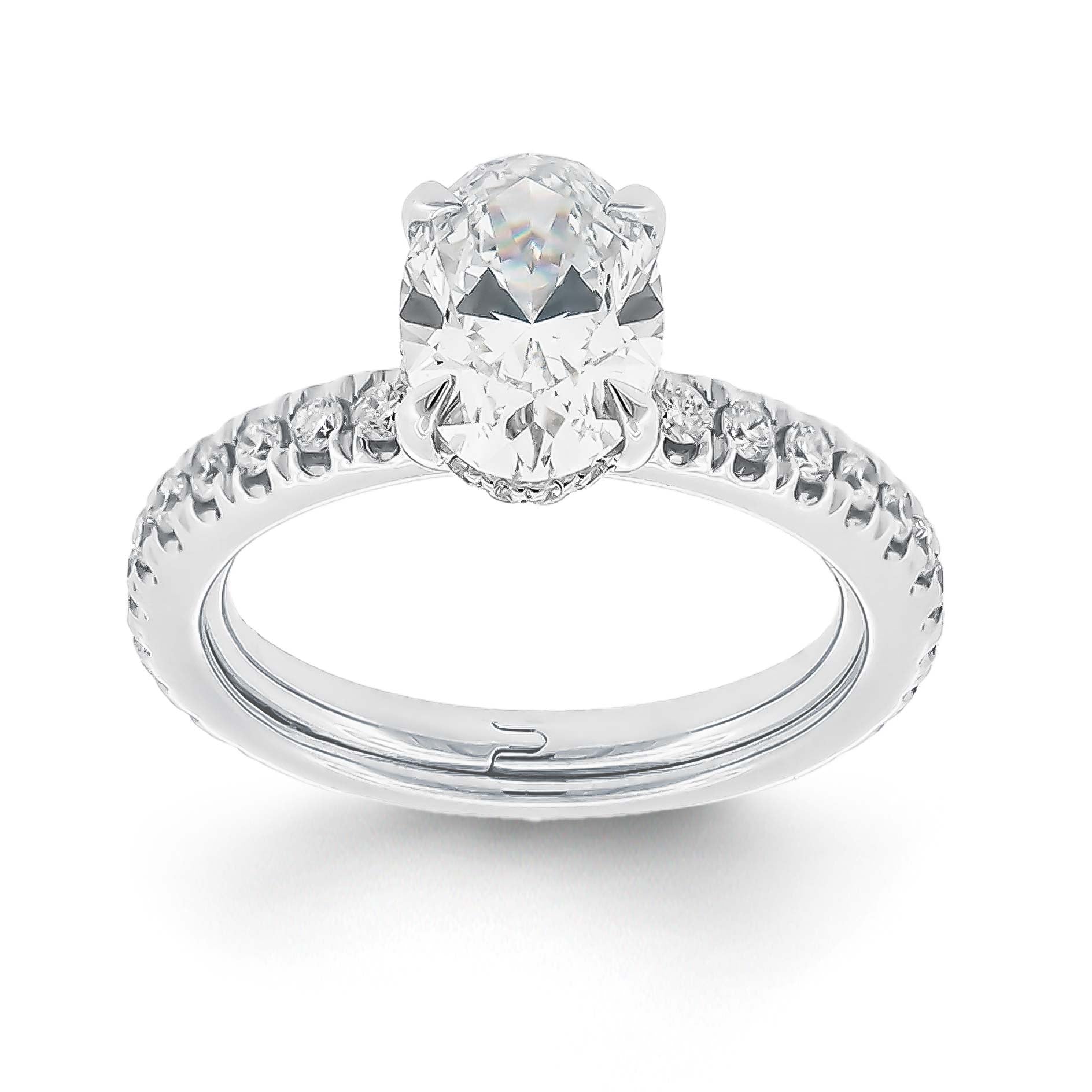 NOEMIE Ring mit Labordiamant und 3 Karat in Weißgold 585