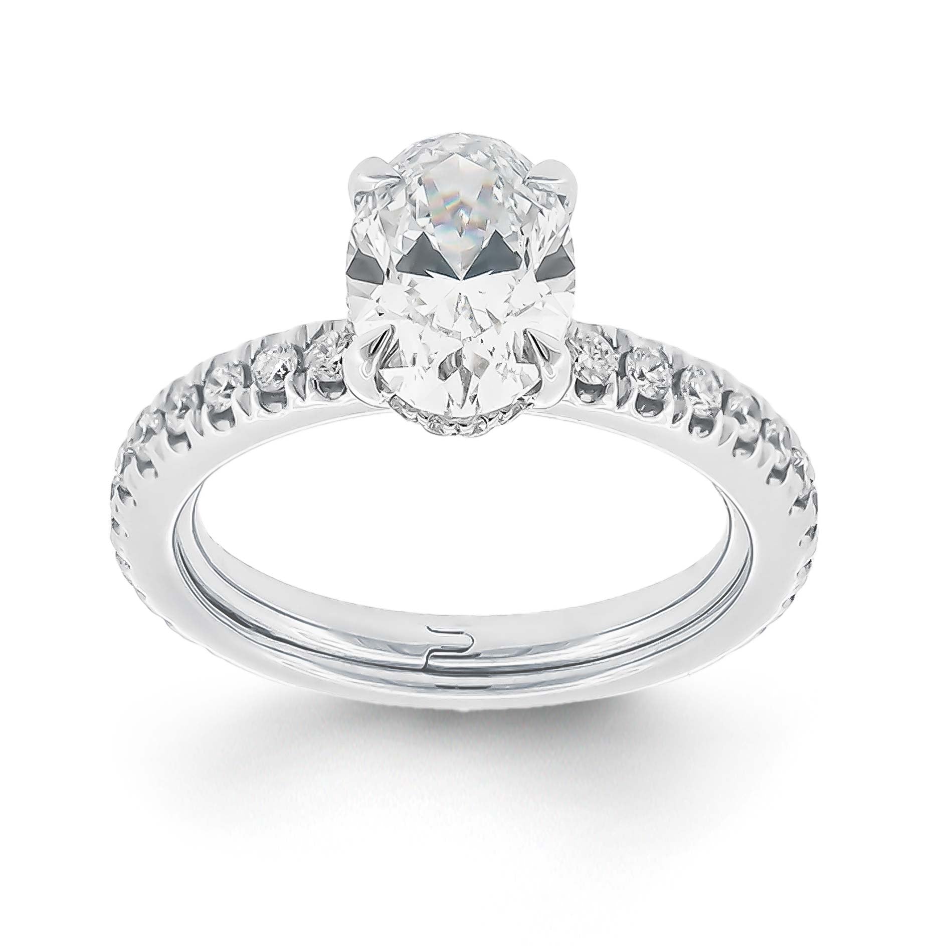 NOEMIE Ring mit Labordiamant und 3 Karat in Weißgold 585