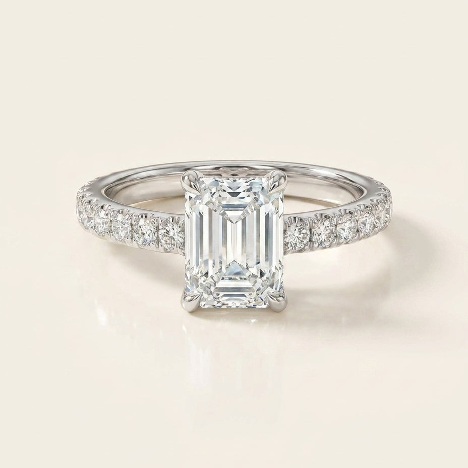 INES Ring und 1.5 Karat in Weißgold 585