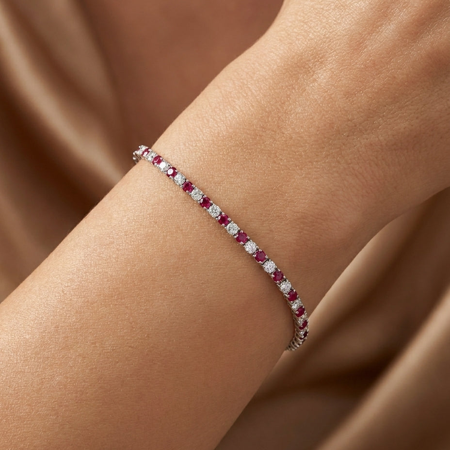 RIVIERE Armband und 5 Karat in Weißgold 585