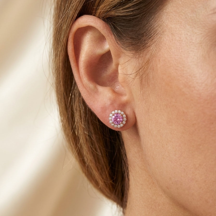 BELLE Ohrring und 1.35 Karat in Roségold 585