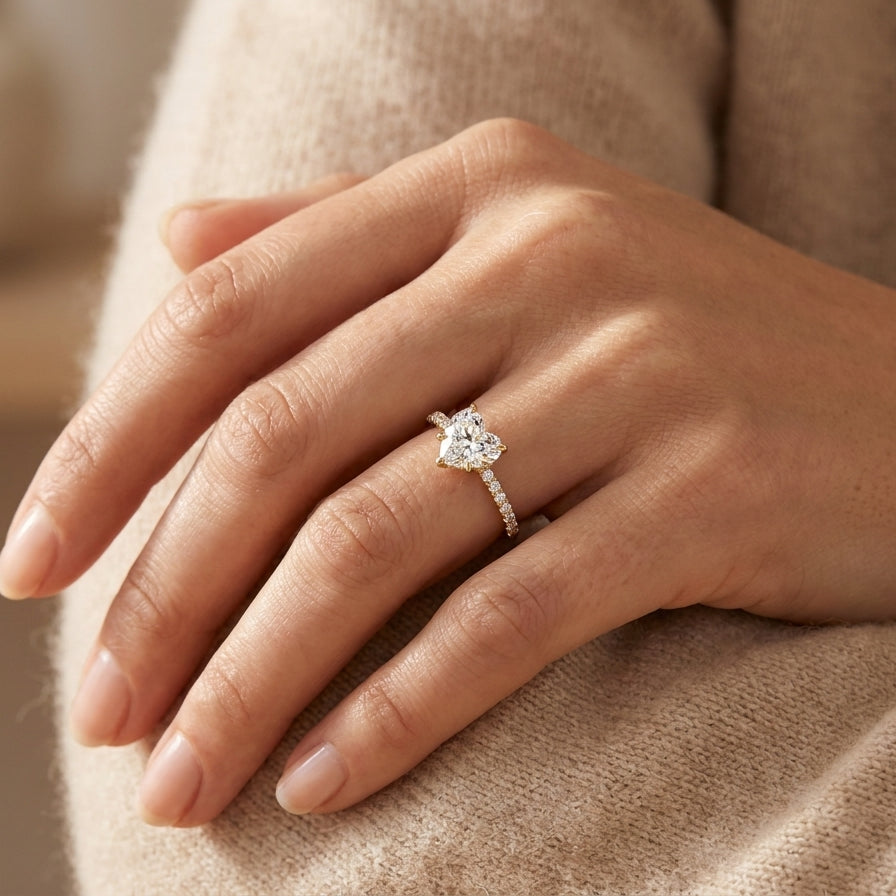 COEUR Ring mit Labordiamant und 1.24 Karat in Gelbgold 585