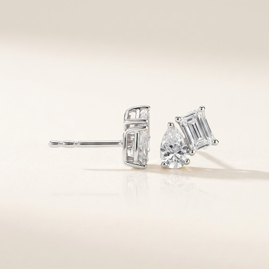 DUET Ohrring und 1.6 Karat in Weißgold 585
