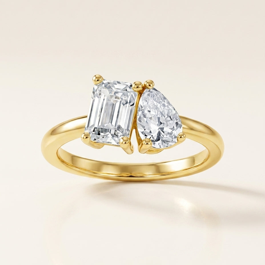 DUET Ring und 1.5 Karat in Gelbgold 585