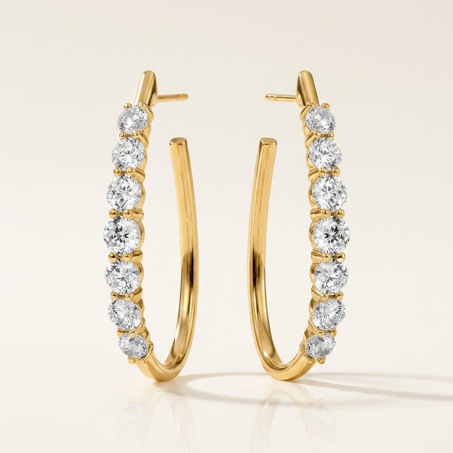 FORTE Ohrring und 3 Karat in Gelbgold 585