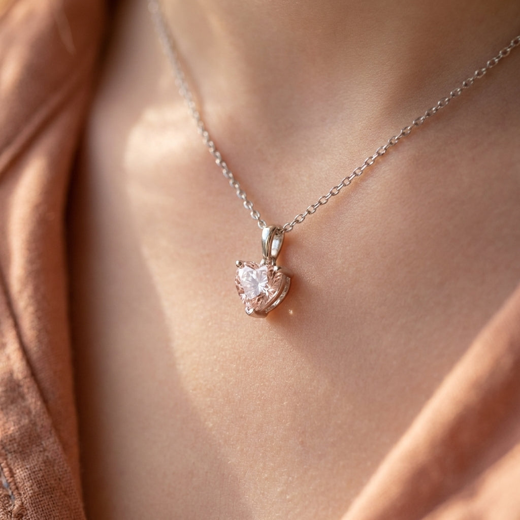 COEUR Halskette und 0.5 Karat in Weißgold 585