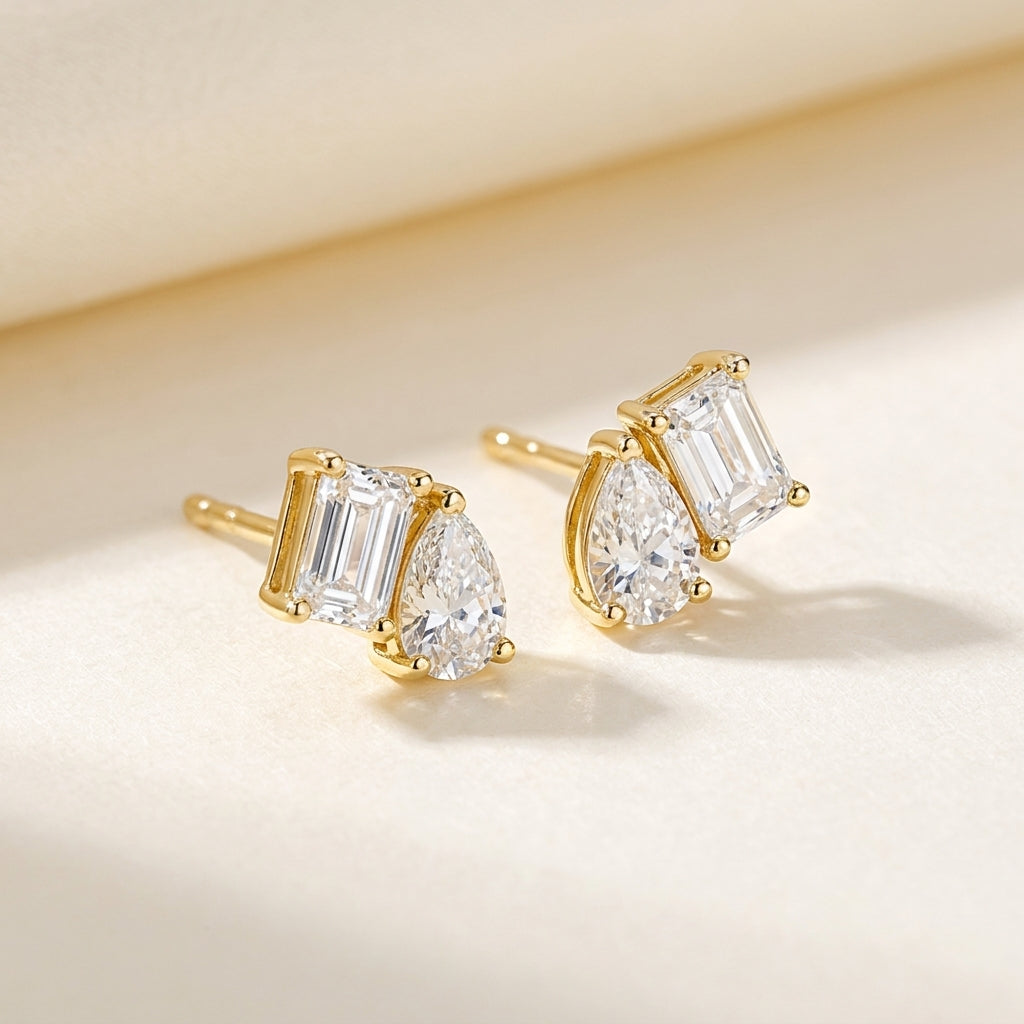 DUET Ohrring und 1.6 Karat in Gelbgold 585