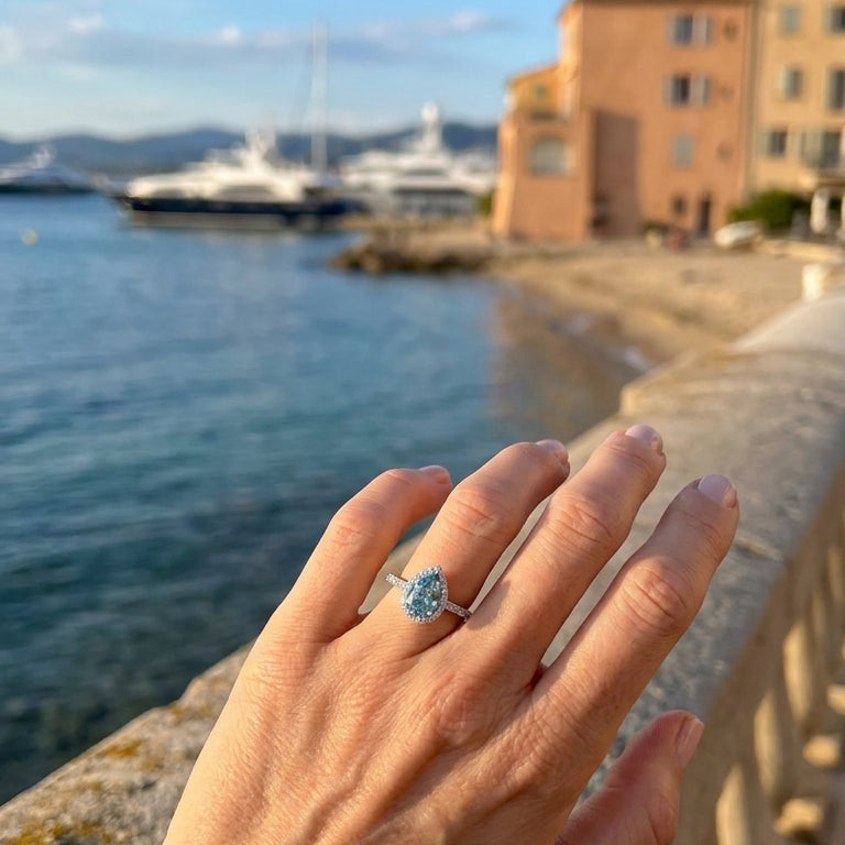 ANNABELLE Ring und 1.3 Karat in Weißgold 585