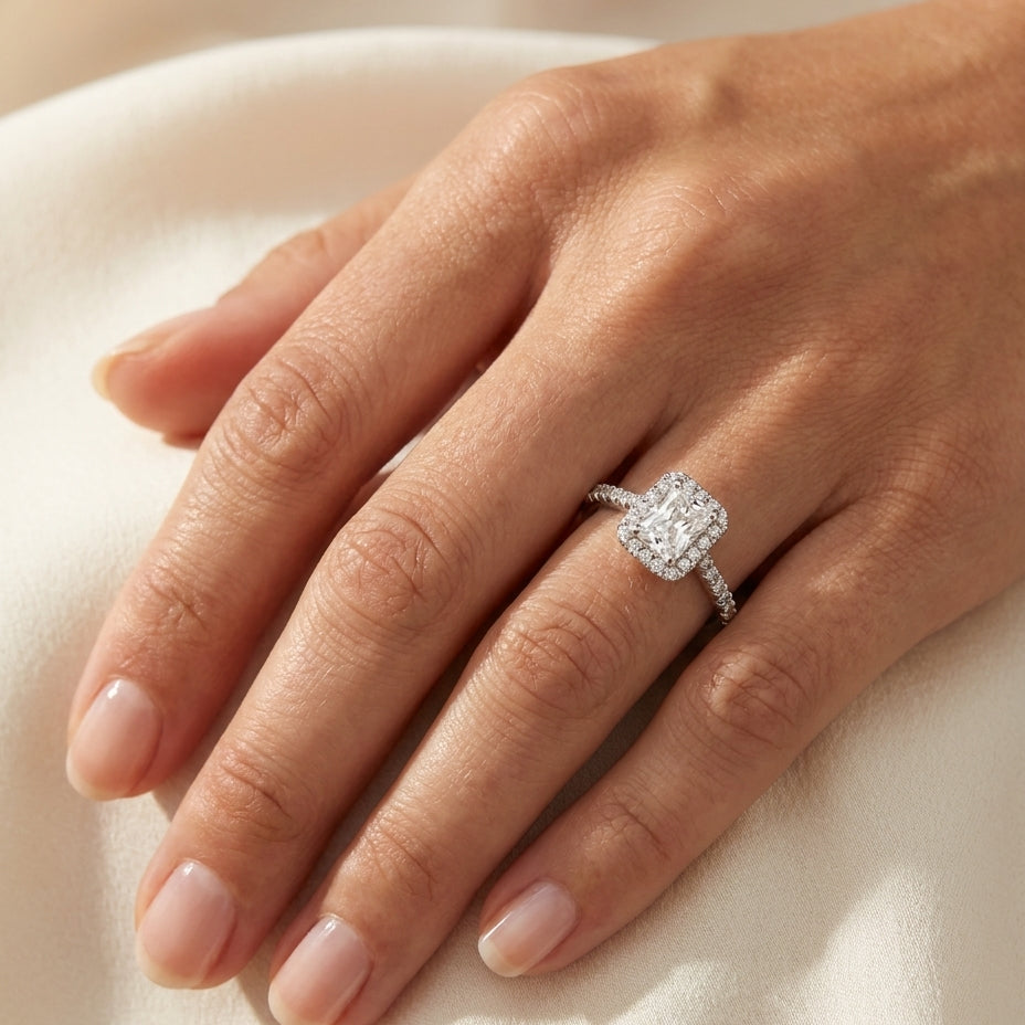 ADELE Ring mit Labordiamant und 1.4 Karat in Weißgold 585