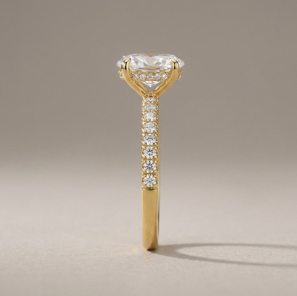 NOEMIE Ring und 3 Karat in Gelbgold 585