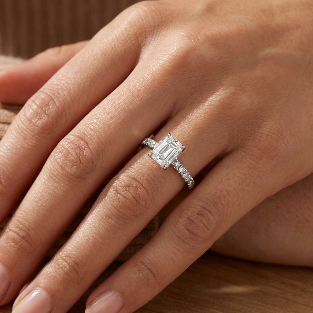 INES Ring und 1.5 Karat in Weißgold 585