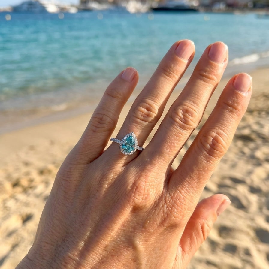 ANNABELLE Ring und 1.3 Karat in Weißgold 585
