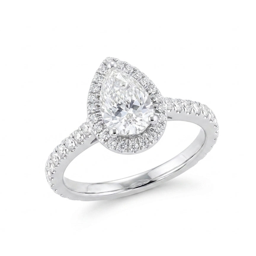 ANNABELLE Ring mit Labordiamant und 1.3 Karat in Weißgold 585