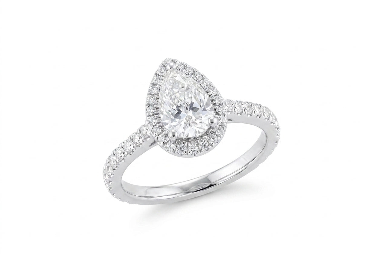 ANNABELLE Ring mit Labordiamant und 1.3 Karat in Weißgold 585