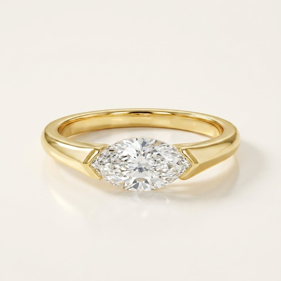 AMELIE Ring mit Labordiamant und 0.75 Karat in Weißgold 585