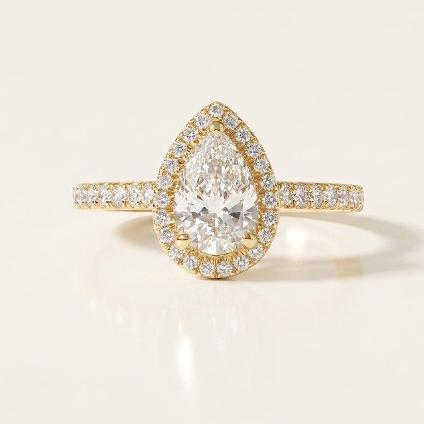 ANNABELLE Ring und 1.3 Karat in Gelbgold 585