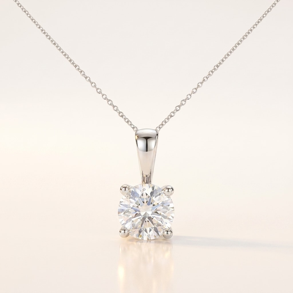 ESSENTIEL Halskette und 0.5 Karat in Weißgold 585