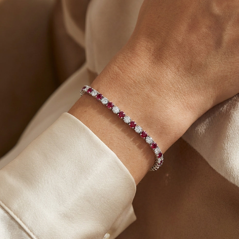 RIVIERE Armband und 5 Karat in Weißgold 585