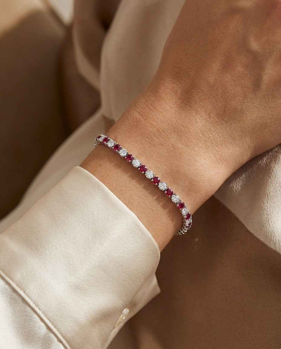 RIVIERE Armband und 5 Karat in Weißgold 585
