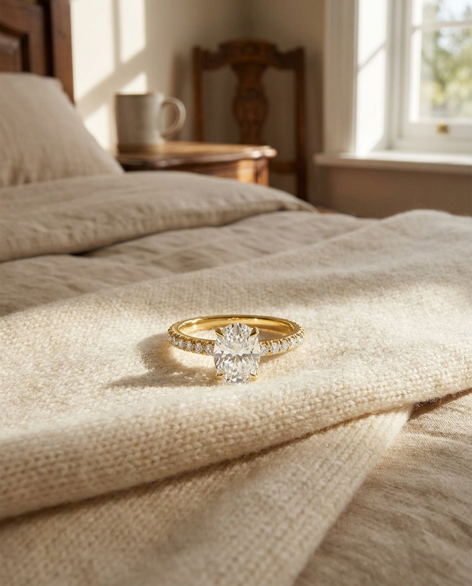 NOEMIE Ring mit Labordiamant und 3 Karat in Weißgold 585