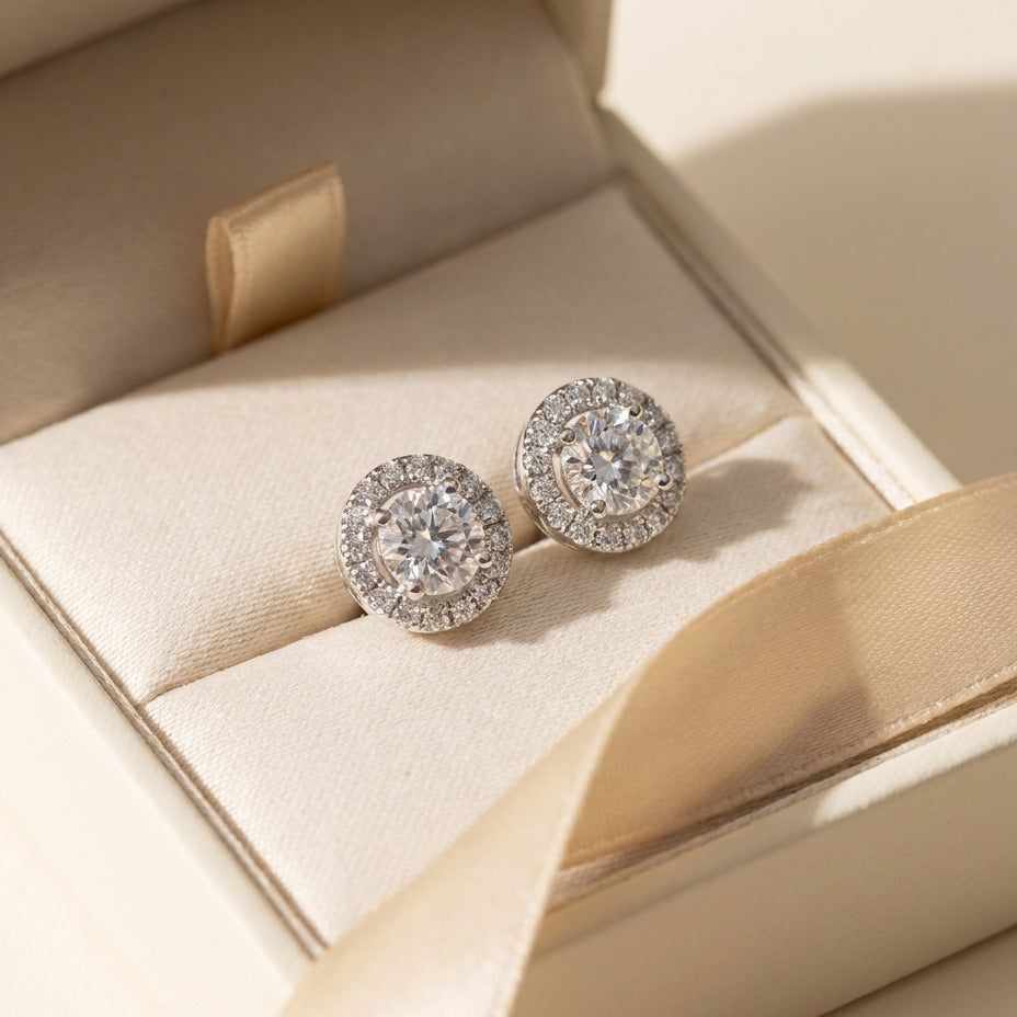 BELLE Ohrring und 1.3 Karat in Weißgold 585