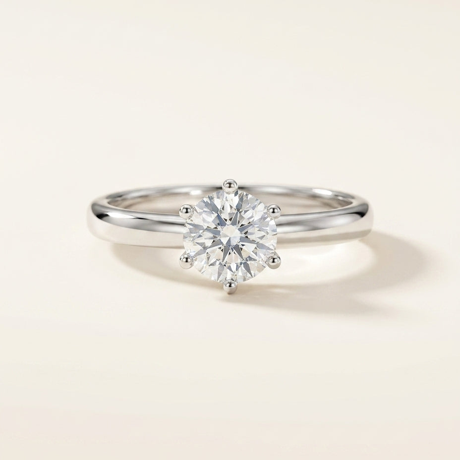 MARIE Ring und 1 Karat in Weißgold 585