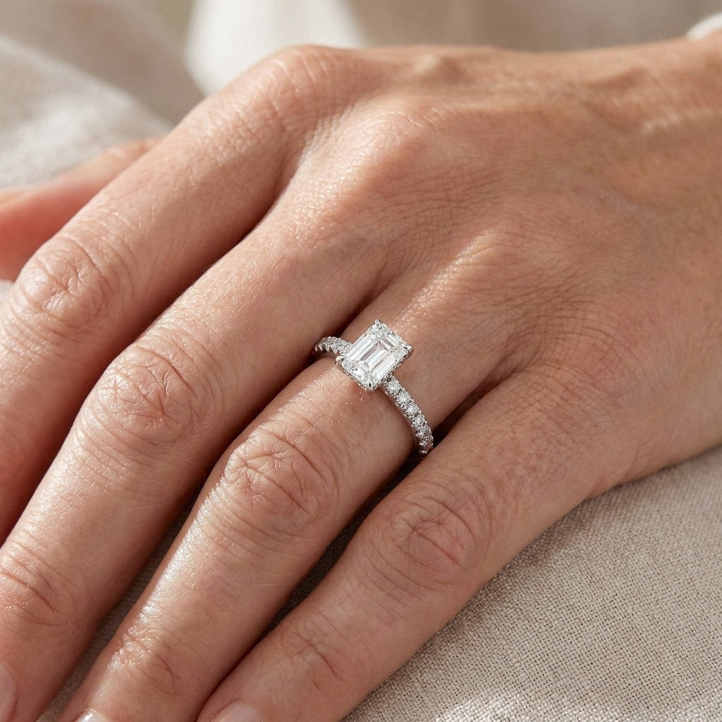INES Ring und 1.5 Karat in Weißgold 585