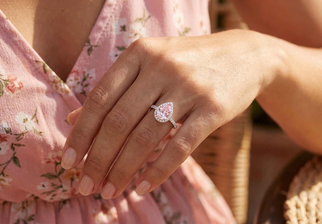 ANNABELLE Ring und 1.3 Karat in Weißgold 585