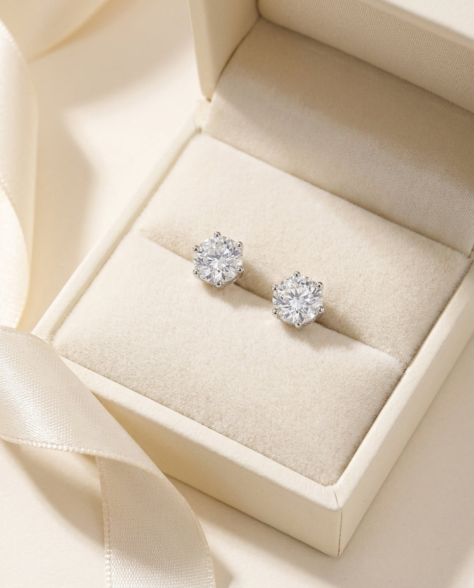 CLASSIQUE Ohrring und 0.5 Karat in Weißgold 585