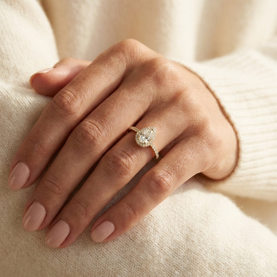 ANNABELLE Ring mit Labordiamant und 1.3 Karat in Weißgold 585