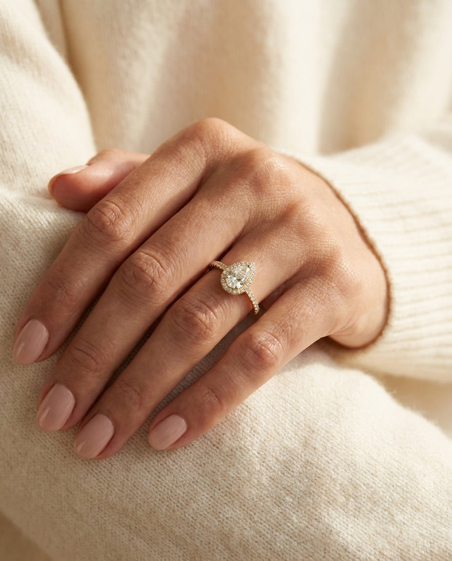 ANNABELLE Ring mit Labordiamant und 1.3 Karat in Weißgold 585