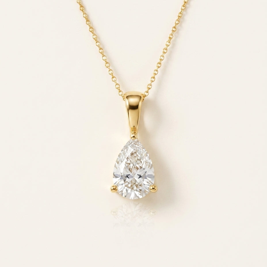 POIRE Anhänger und 0.5 Karat in Gelbgold 585
