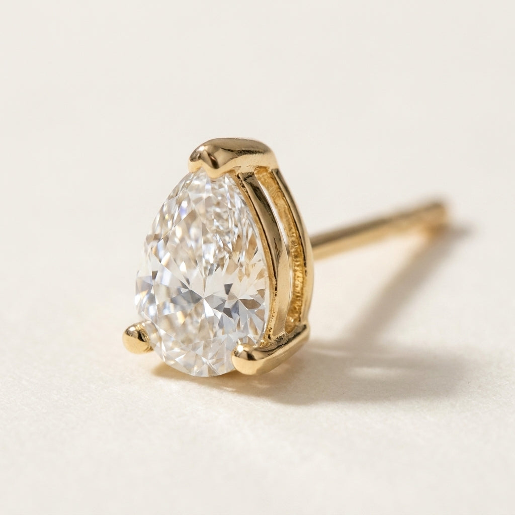 POIRE Ohrring und 1 Karat in Weißgold 585