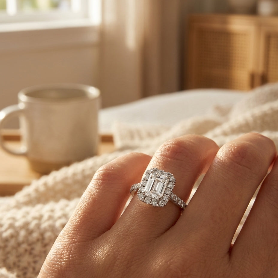 ADELE Ring mit Labordiamant und 1.4 Karat in Weißgold 585