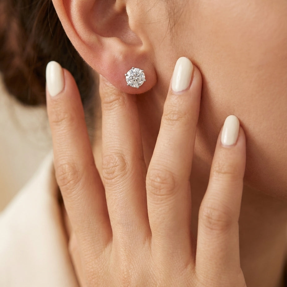 CLASSIQUE Ohrring und 0.5 Karat in Weißgold 585