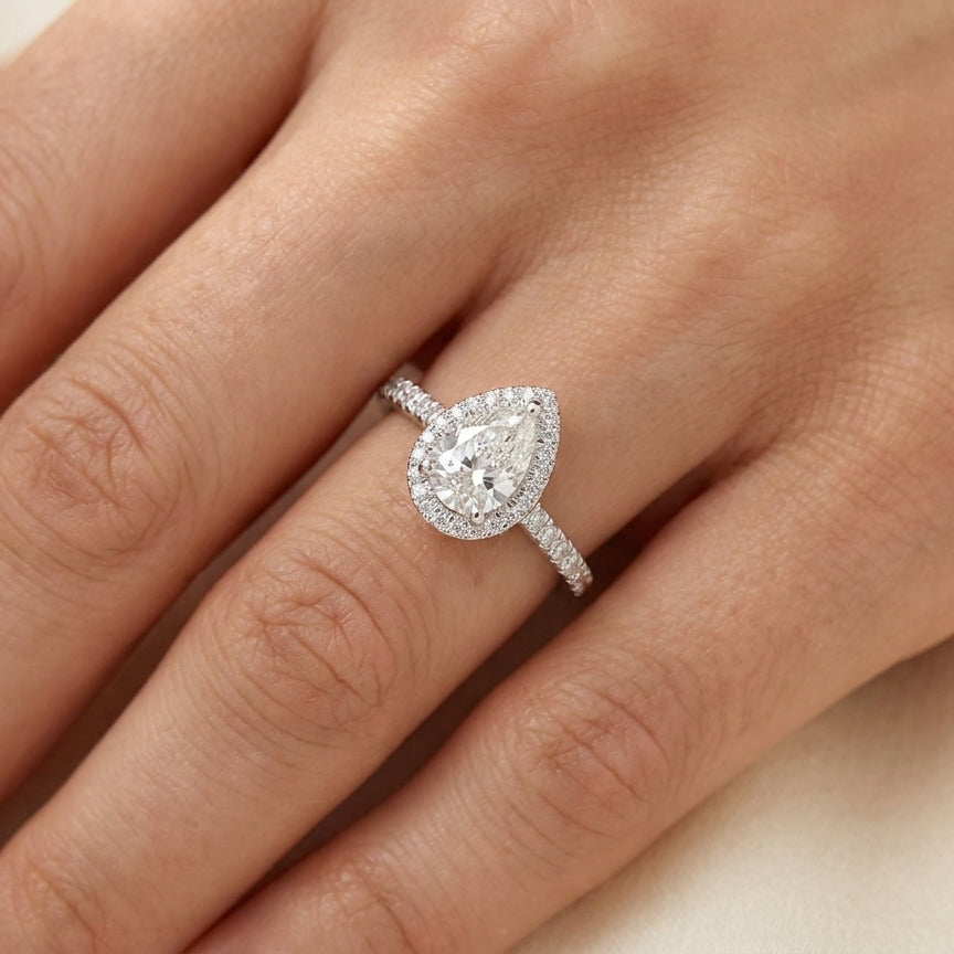 ANNABELLE Ring mit Labordiamant und 1.3 Karat in Weißgold 585