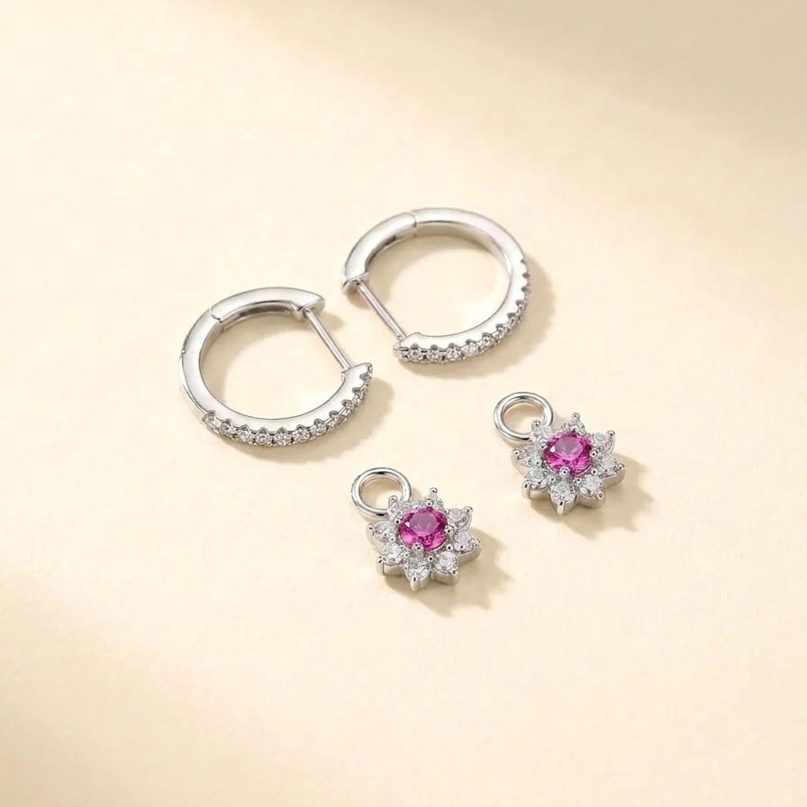 CELESTE Ohrring und 1.36 Karat in Weißgold 585