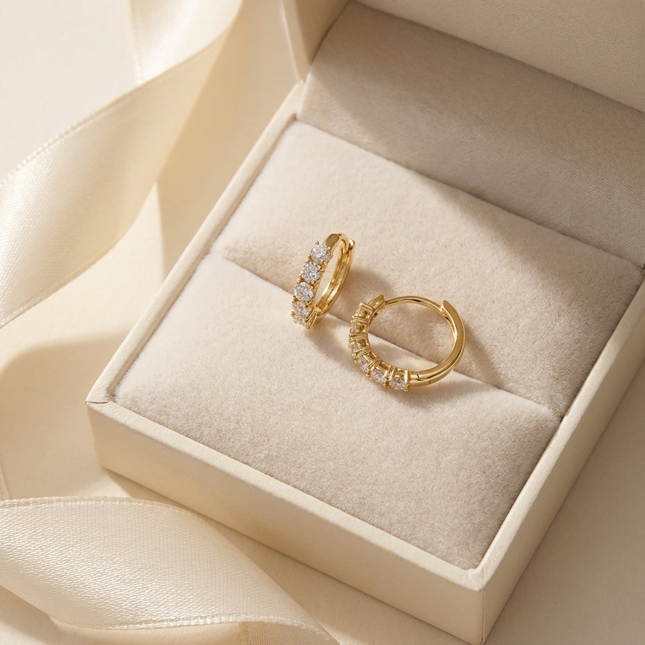 LILI Ohrring und 0.4 Karat in Gelbgold 585