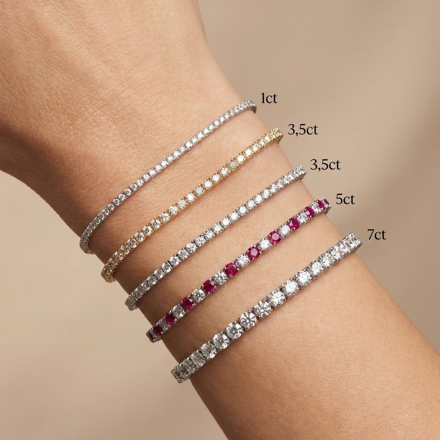 RIVIERE Armband und 1 Karat in Weißgold 585