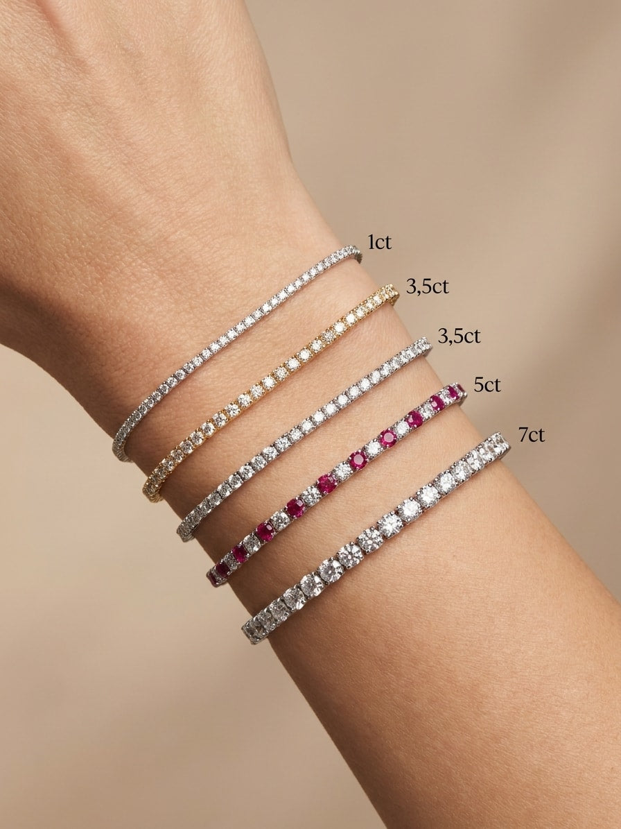 RIVIERE Armband und 1 Karat in Weißgold 585