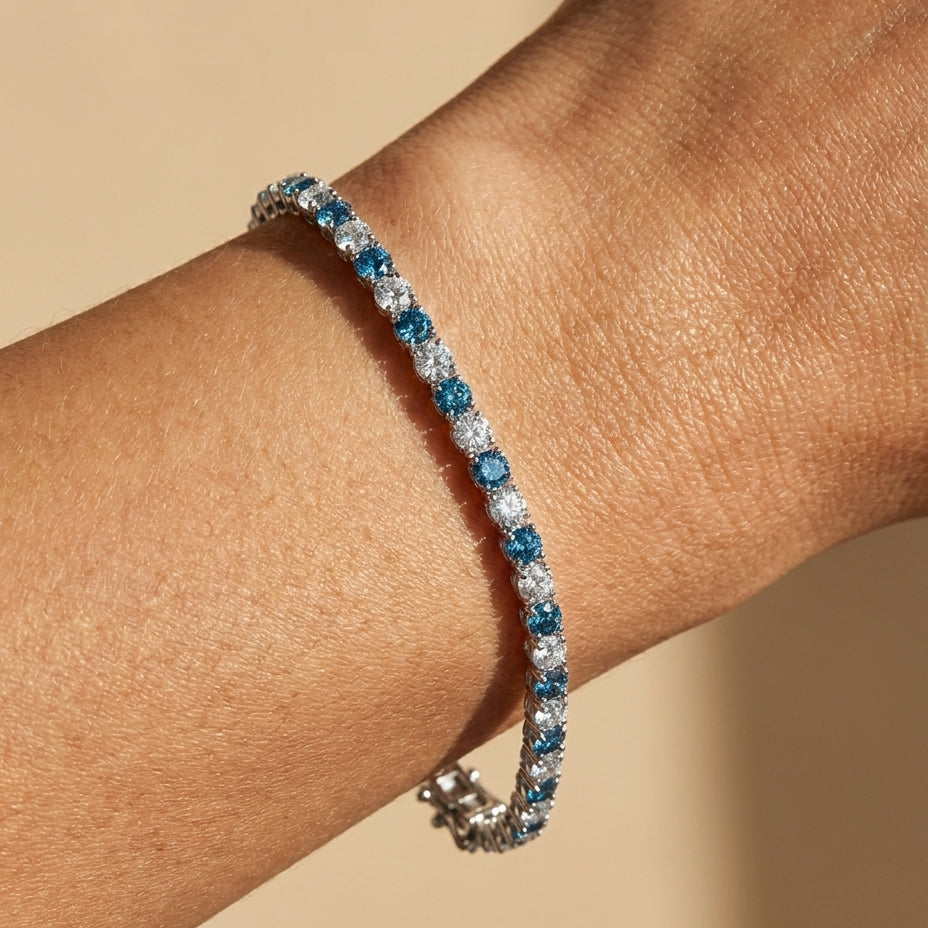 RIVIERE Armband und 5 Karat in Weißgold 585