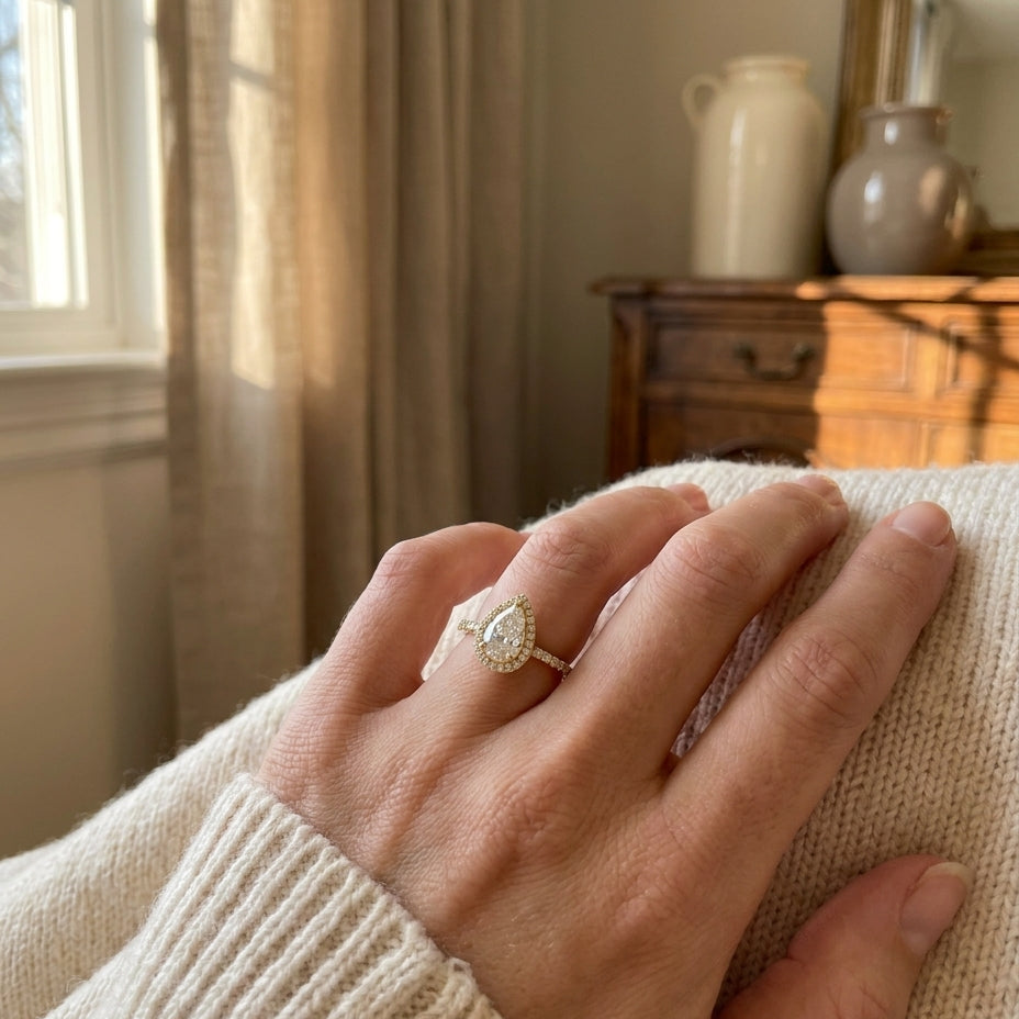 ANNABELLE Ring und 1.3 Karat in Weißgold 585