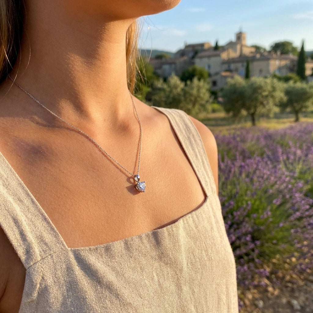 COEUR Halskette mit Labordiamant und 0.5 Karat in Weißgold 585