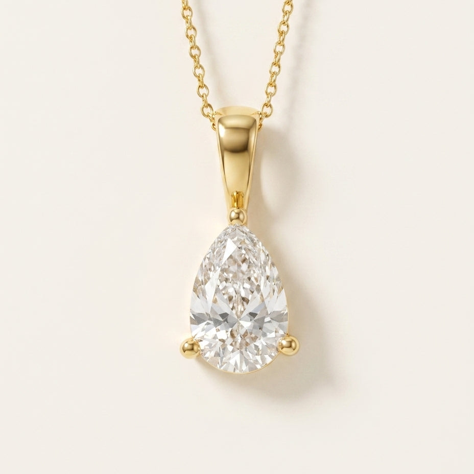 POIRE Anhänger und 0.5 Karat in Gelbgold 585