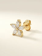 FLEUR Ohrring und 0.2 Karat in Gelbgold 585