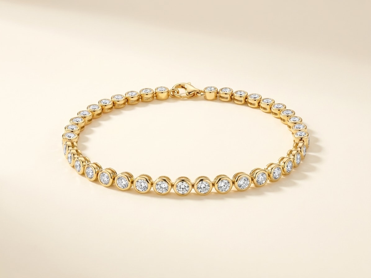 Ronde Armband mit Labordiamant (4,12 Karat gesamt) in Gelbgold 585 Ansicht 5