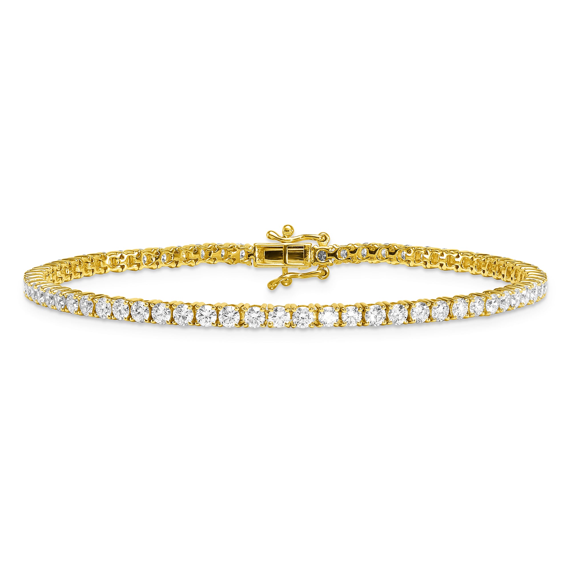 RIVIERE Armband mit Labordiamant und 1 Karat in Gelbgold 585
