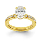 NOEMIE Ring mit Labordiamant und 3 Karat in Gelbgold 585