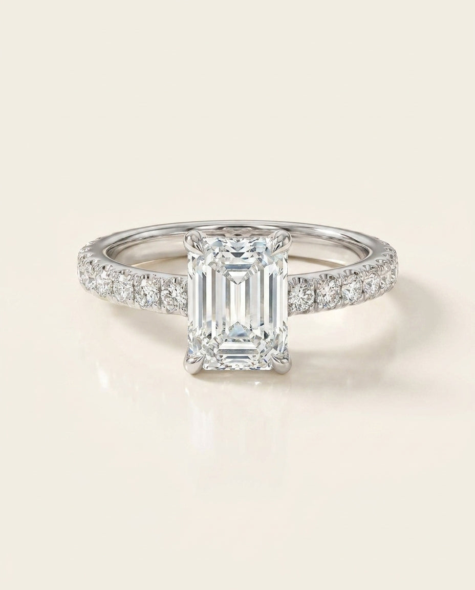 INES Ring und 1.5 Karat in Weißgold 585